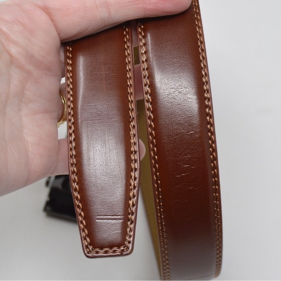 Mio‎ Marino Tartan Linxx Ratchet Belt, Tan Genuine Leather - Picture 6 of 10